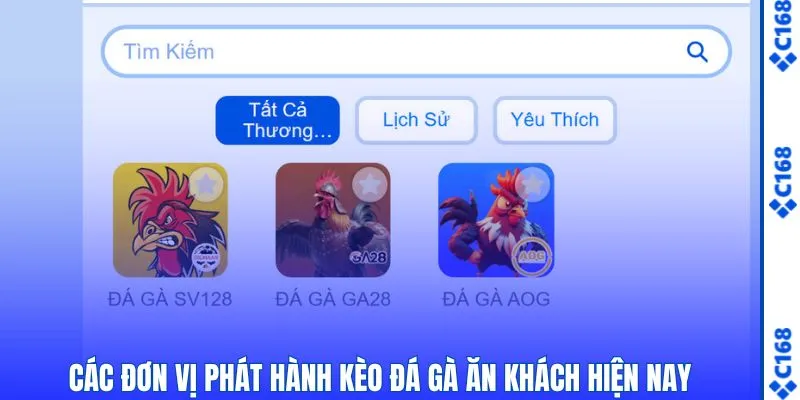 Đá Gà 3 Các đơn vị phát hành kèo đá gà danh tiếng hiện nay